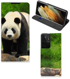 B2Ctelecom Hoesje Samsung Galaxy S21 Ultra Telefoontas Panda