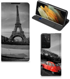 B2Ctelecom Hoesje Samsung Galaxy S21 Ultra Wallet Case Eiffeltoren Parijs