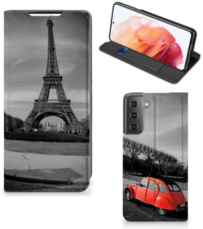 B2Ctelecom Hoesje Samsung Galaxy S21 Wallet Case Eiffeltoren Parijs