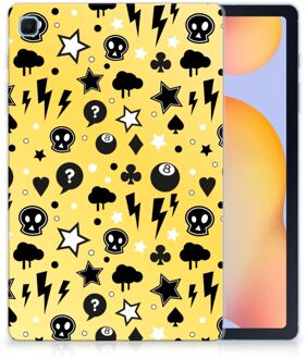 B2Ctelecom Hoesje Samsung Galaxy Tab S6 Lite Beschermhoes Punk Yellow met transparant zijkanten