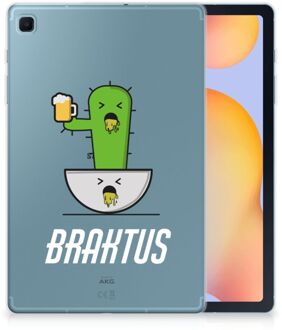 B2Ctelecom Hoesje Samsung Galaxy Tab S6 Lite Leuk Case Braktus met transparant zijkanten