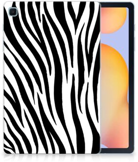 B2Ctelecom Hoesje Samsung Galaxy Tab S6 Lite Mapje Zebra met transparant zijkanten