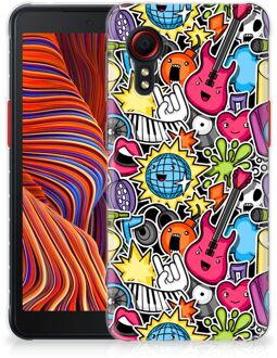 B2Ctelecom Hoesje Samsung Galaxy Xcover 5 Telefoon Hoesje Punk Rock