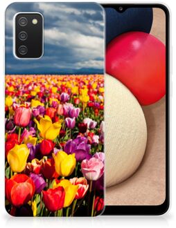 B2Ctelecom Hoesje Samsung M02s | Samsung Galaxy A02s Telefoon Hoesje Tulpen