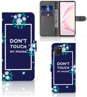 B2Ctelecom Hoesje Samsung Note 10 Lite Telefoontasje Flowers Blue DTMP