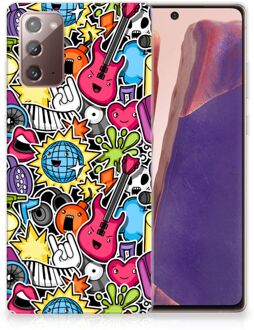 B2Ctelecom Hoesje Samsung Note 20 Telefoon Hoesje Punk Rock