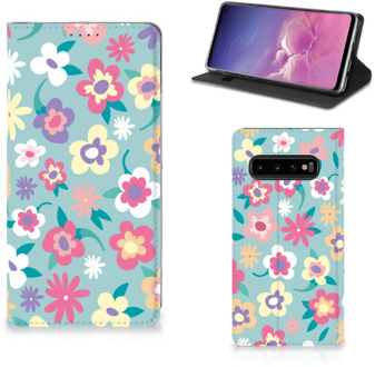 B2Ctelecom Hoesje Samsung S10 Design Flower Power