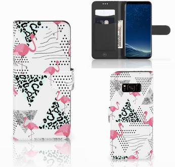 B2Ctelecom Hoesje Samsung S8 Flamingo Triangle