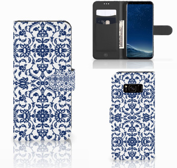 B2Ctelecom Hoesje Samsung S8 Flower Blue