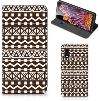 B2Ctelecom Hoesje Samsung Xcover Pro Bookcase Aztec Brown