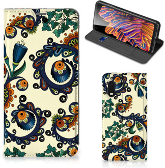 B2Ctelecom Hoesje Samsung Xcover Pro Bookcase Barok Flower