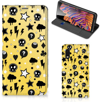 B2Ctelecom Hoesje Samsung Xcover Pro Wallet Case met Pasjeshouder Punk Yellow