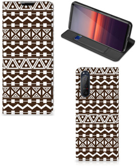 B2Ctelecom Hoesje Sony Xperia 5 II Bookcase Aztec Brown