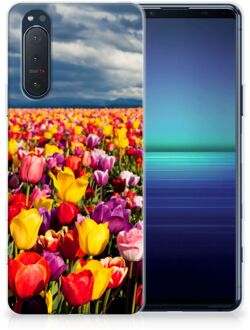 B2Ctelecom Hoesje Sony Xperia 5II Telefoon Hoesje Tulpen