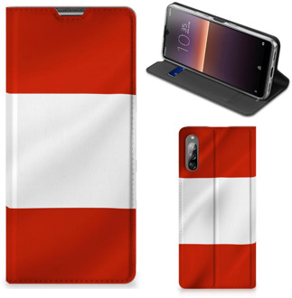 B2Ctelecom Hoesje Sony Xperia L4 Telefoonhoesje met Naam Oostenrijkse Vlag