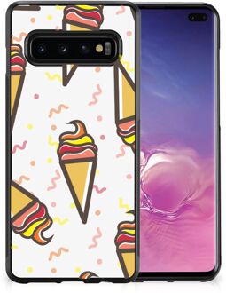 B2Ctelecom Hoesje Super als Cadeau voor Kleinzoon Samsung Galaxy S10+ Silicone Back Case met Zwarte rand Icecream