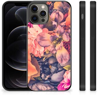 B2Ctelecom Hoesje Super als Moederdag Cadeau iPhone 12 Pro Max Telefoontas met Zwarte rand Bosje Bloemen