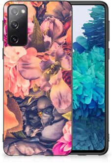 B2Ctelecom Hoesje Super als Moederdag Cadeau Samsung Galaxy S20 Telefoontas met Zwarte rand Bosje Bloemen