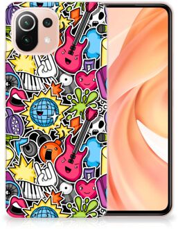 B2Ctelecom Hoesje Xiaomi Mi 11 Lite Telefoon Hoesje Punk Rock