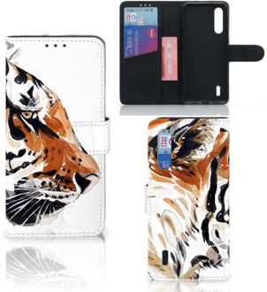 B2Ctelecom Hoesje Xiaomi Mi 9 Lite Watercolor Tiger