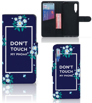 B2Ctelecom Hoesje Xiaomi Mi 9 Telefoontasje Flowers Blue DTMP