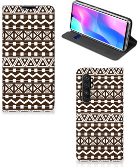 B2Ctelecom Hoesje Xiaomi Mi Note 10 Lite Bookcase Aztec Brown