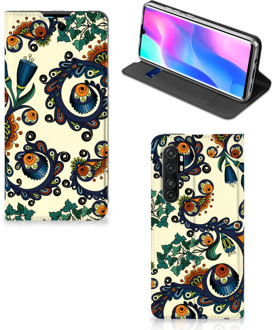 B2Ctelecom Hoesje Xiaomi Mi Note 10 Lite Bookcase Barok Flower