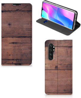 B2Ctelecom Hoesje Xiaomi Mi Note 10 Lite Leuk Case Old Wood