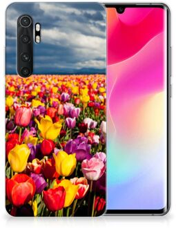 B2Ctelecom Hoesje Xiaomi Mi Note 10 Lite Telefoon Hoesje Tulpen