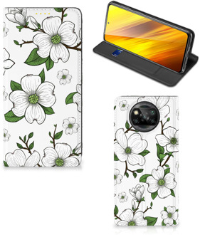 B2Ctelecom Hoesje Xiaomi Poco X3 Book Case Dogwood Flowers