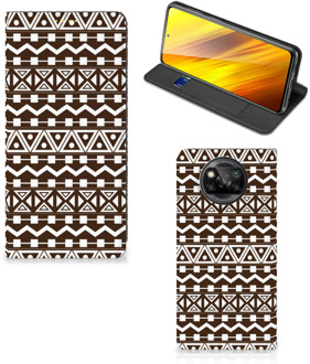 B2Ctelecom Hoesje Xiaomi Poco X3 Bookcase Aztec Brown