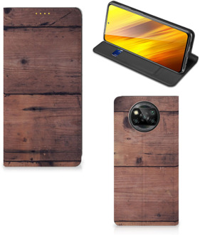 B2Ctelecom Hoesje Xiaomi Poco X3 Leuk Case Old Wood