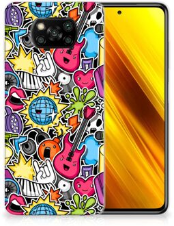 B2Ctelecom Hoesje Xiaomi Poco X3 Telefoon Hoesje Punk Rock