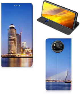 B2Ctelecom Hoesje Xiaomi Poco X3 Telefoonhoesje Tekst Erasmusbrug Rotterdam