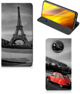 B2Ctelecom Hoesje Xiaomi Poco X3 Wallet Case Eiffeltoren Parijs