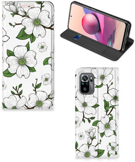 B2Ctelecom Hoesje Xiaomi Redmi Note 10 4G | 10S Book Case Dogwood Flowers