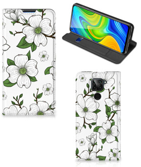 B2Ctelecom Hoesje Xiaomi Redmi Note 9 Book Case Dogwood Flowers