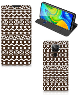 B2Ctelecom Hoesje Xiaomi Redmi Note 9 Bookcase Aztec Brown