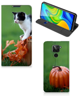 B2Ctelecom Hoesje Xiaomi Redmi Note 9 Flip Case Kitten