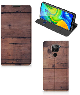 B2Ctelecom Hoesje Xiaomi Redmi Note 9 Leuk Case Old Wood