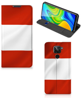 B2Ctelecom Hoesje Xiaomi Redmi Note 9 Telefoonhoesje met Naam Oostenrijkse Vlag