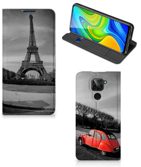 B2Ctelecom Hoesje Xiaomi Redmi Note 9 Wallet Case Eiffeltoren Parijs