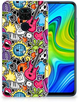 B2Ctelecom Hoesje Xiaomi Redmi Note9 Telefoon Hoesje Punk Rock