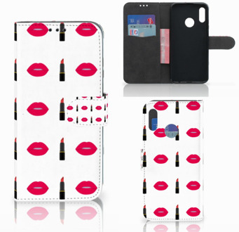 B2Ctelecom Honor 10 Lite Bookcase Hoesje Design Lipstick Kiss