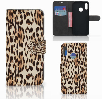 B2Ctelecom Honor 10 Lite Uniek Bookcase Hoesje Leopard