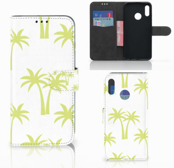 B2Ctelecom Honor 10 Lite Uniek Bookcase Hoesje Palmtrees