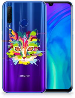 B2Ctelecom Honor 20 Lite Telefoonhoesje met Naam Cat Color