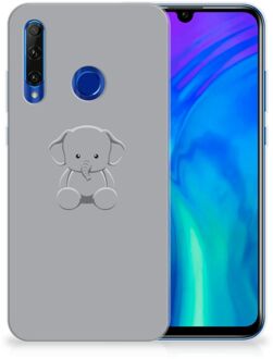 B2Ctelecom Honor 20 Lite Telefoonhoesje met Naam Grijs Baby Olifant