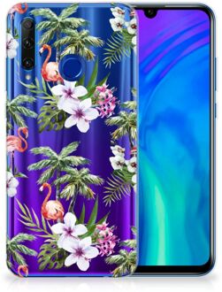 B2Ctelecom Honor 20 Lite TPU Hoesje Flamingo Palms