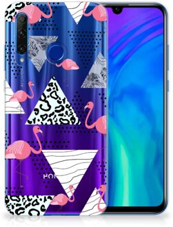 B2Ctelecom Honor 20 Lite TPU Hoesje Flamingo Triangle